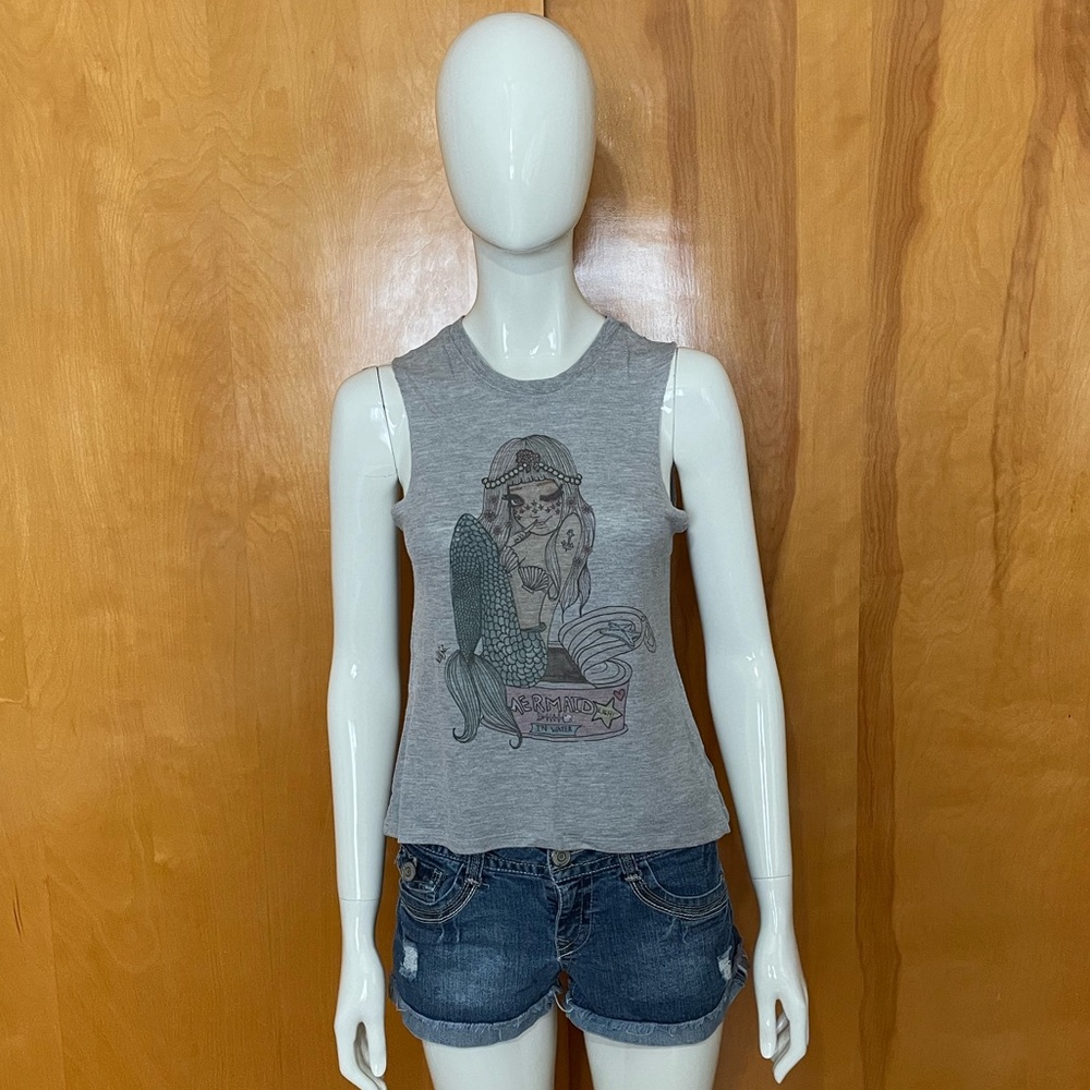 Rare Valfre Mermaid Tank Top Size XS Gray